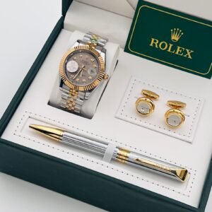 طقم رجالي رولكس بقرص رمادي